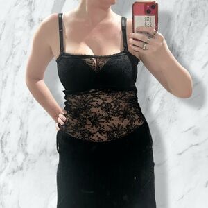 Balenciaga Black Lace Bustier Top